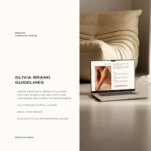 Guía de estilo de la marca Olivia: Plantilla de Canva (Descarga digital) imagen 3