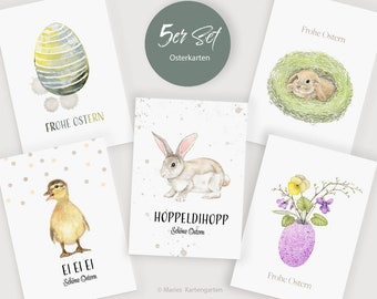 Set of 5 Easter Cards