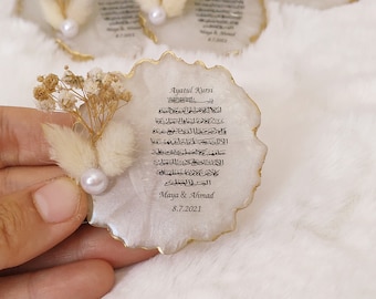 Faveurs de mariage Ayatul Kursi pour les invités en vrac, cadeaux de fiançailles Ayatul Kursi, faveurs de douche de bébé, faveurs islamiques rustiques, cadeaux musulmans