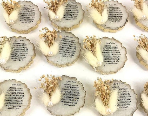 Wedding Ayatul Kursi Favors for Guests in Bulk, Engagement Ayatul Kursi Gifts, Baby Shower Favors, Rustic Islamic Favors, Muslim Gifts