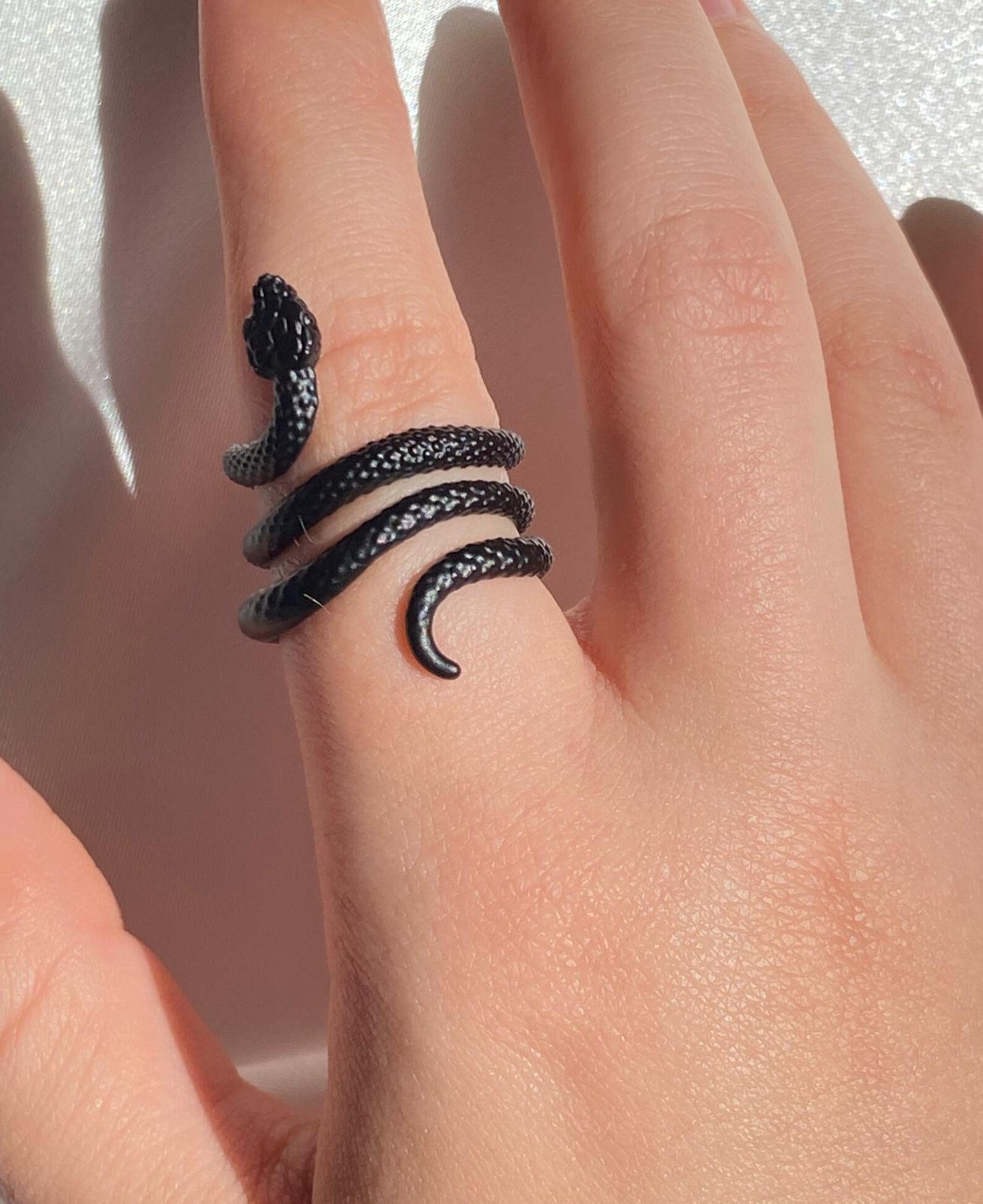 Matte Black Rings Matte Black Jewelry Black Ring Women Etsy