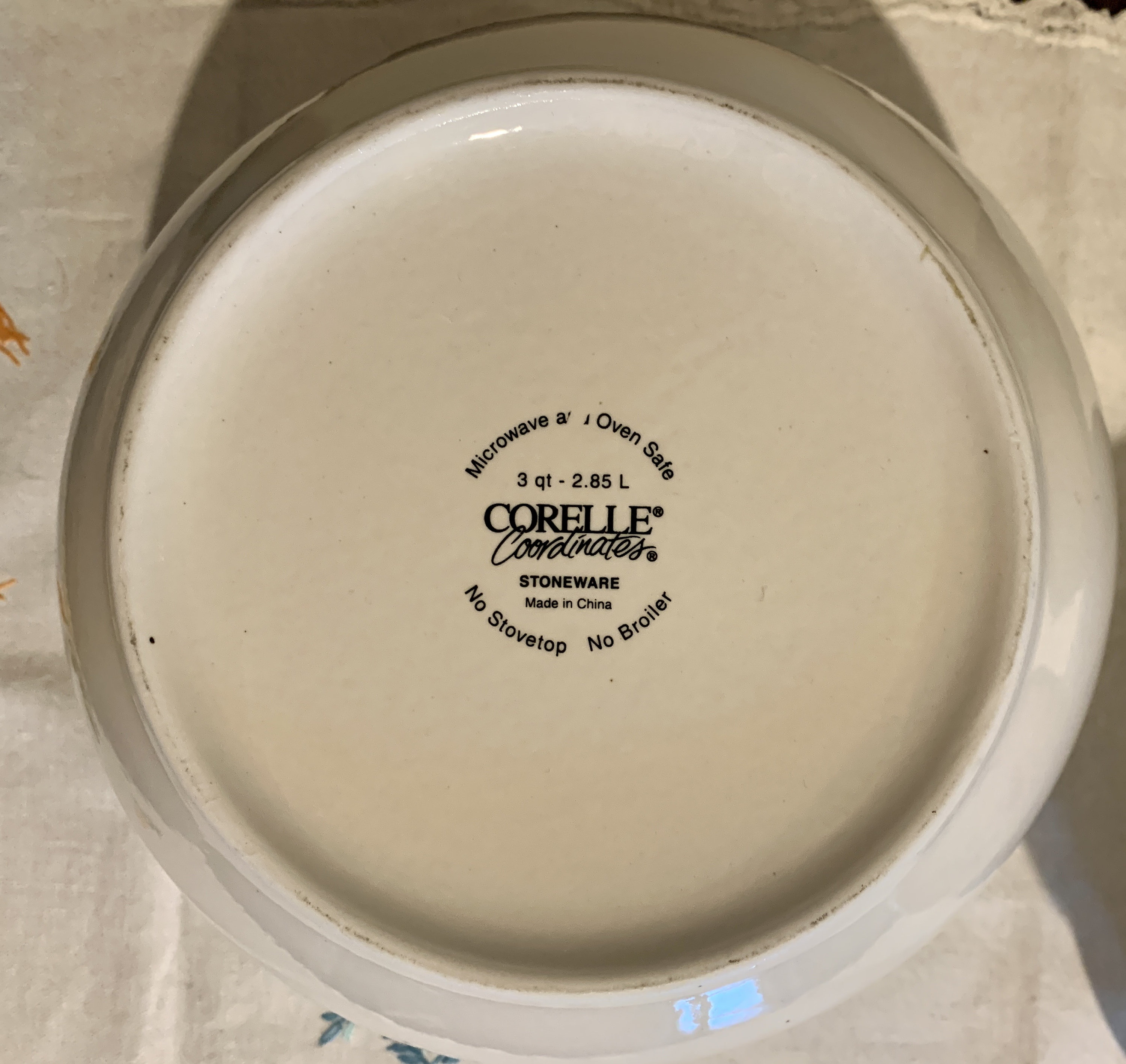 Corelle Coordinates chutney Fruit Themed Rimmed Stoneware Nesting
