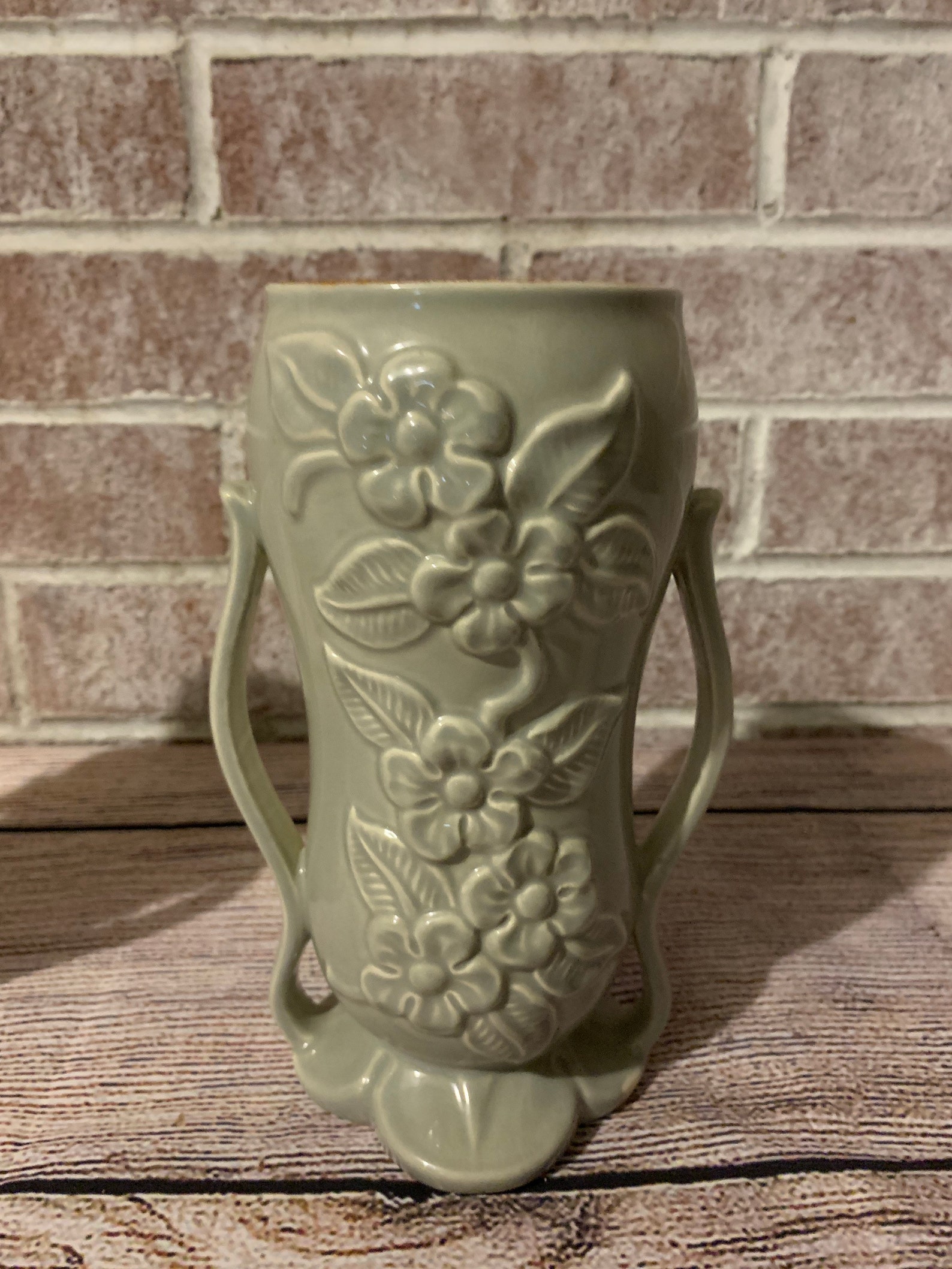 Midcentury RED WING Pottery 1360 double handled embossed Etsy