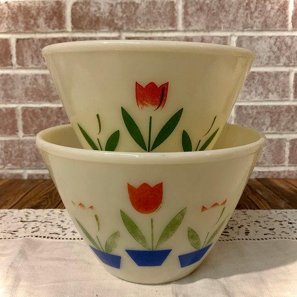 Fire King Tulip Etsy