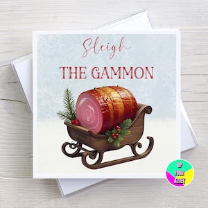Carte de Noël Le traîneau Gammon