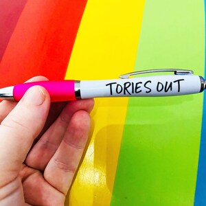 Tories Out Pen l Stationary l Funny Humour l Secret Santa