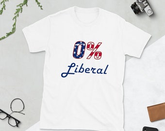 0 % Liberal Shirt, Republican Shirt, Conservative Shirt, Republican Gift, Republican Party Gift, Political Shirt