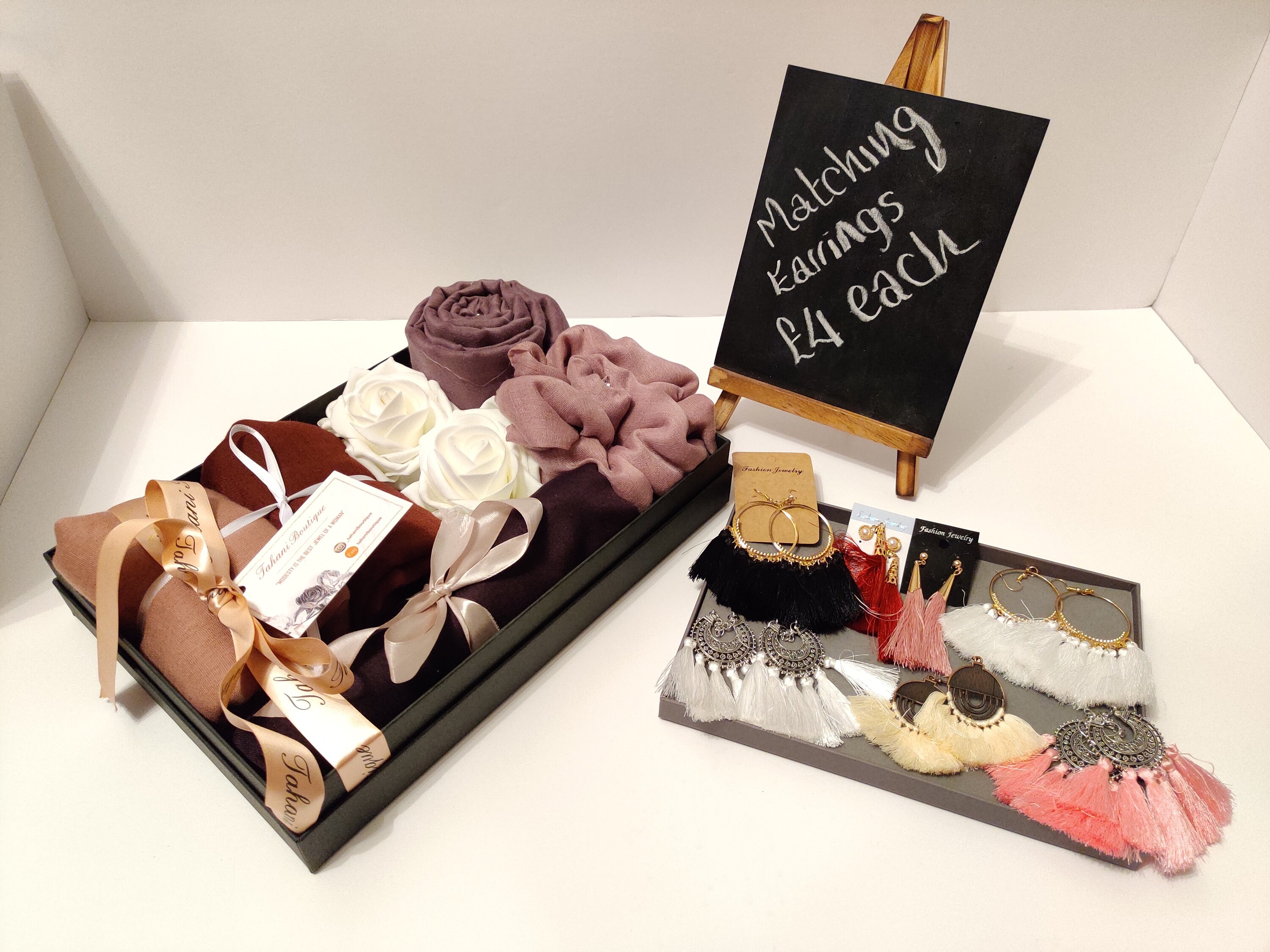 Gift Box Scarf Hijab Gift Set Perfumed Bouquet for Her Etsy UK