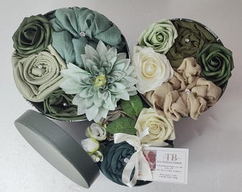 Evergreen Forest,Hijab Gift Box, Personalised Message,Premium luxury Hijabs, Oud Scented Flowers, Floral Arrangement, Elegant Hijab Gift Set