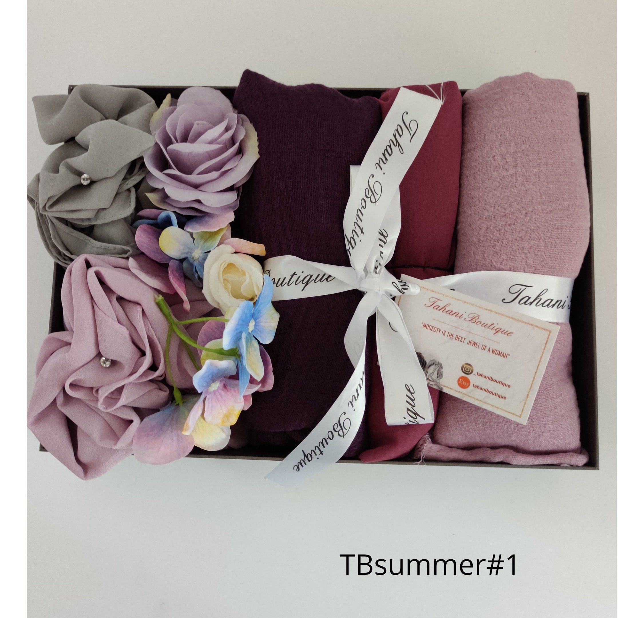 Gift Box Gift Set Scarf Perfumed Hijab Bouquet for Her Etsy UK