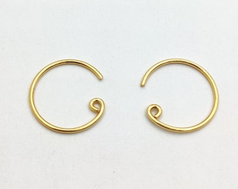 30 pc Ear Hooks, Silver Ear Wire, Ear Wire, Earrings Hoops, Earring Findings, Gold Plated Round Ear Hoops