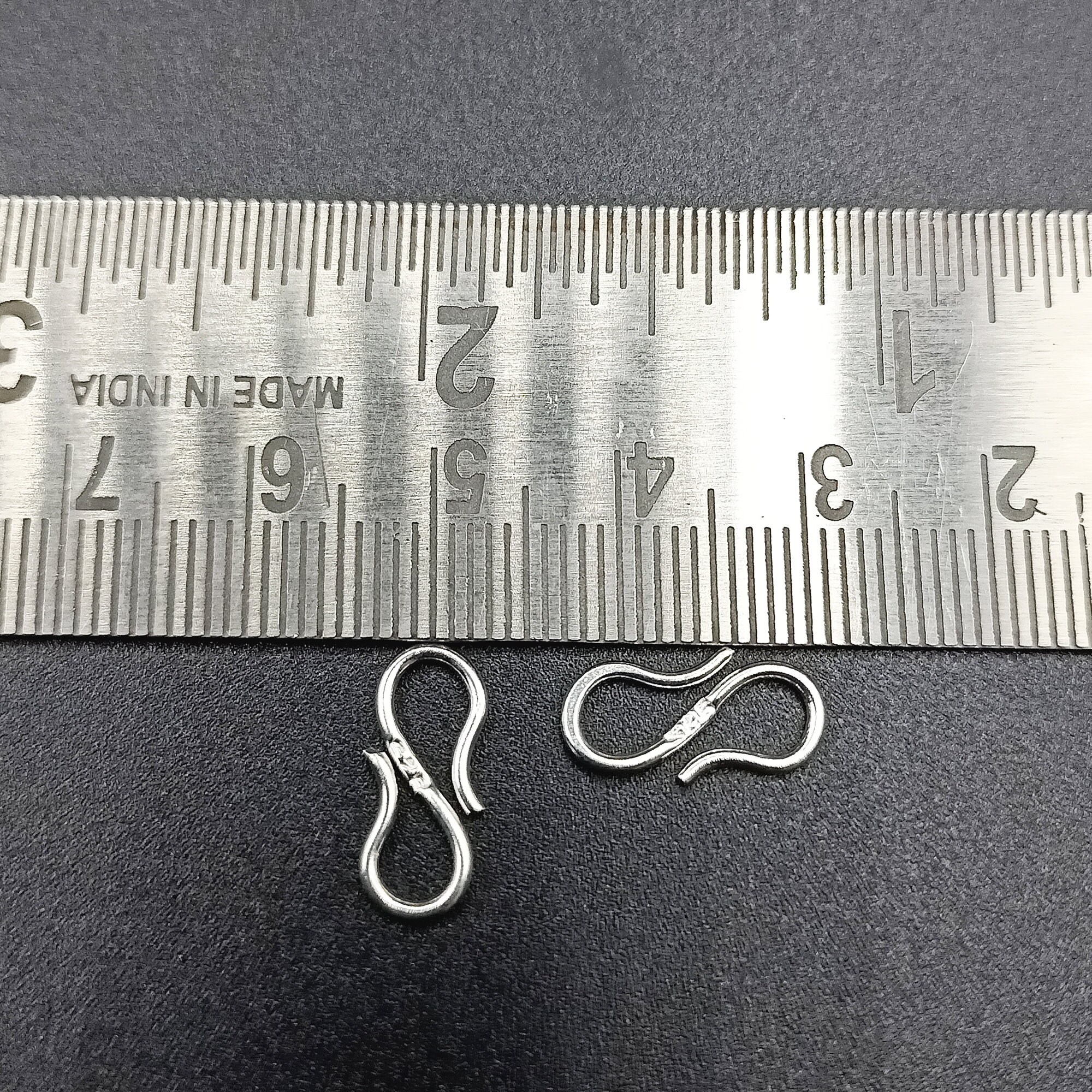 925 Silver S Hook, 14 Mm S Hook, Sterling Silver 925 Silver S Hook, 14 Mm S Hook, Sterling Silver