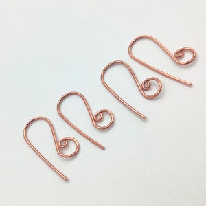 30 pc Ear Hooks, Designer Copper Ear Hooks, Silver Plated, Gold Plated, Rose-Gold Plated Ear Wire, Ear Wire, Earring Findings