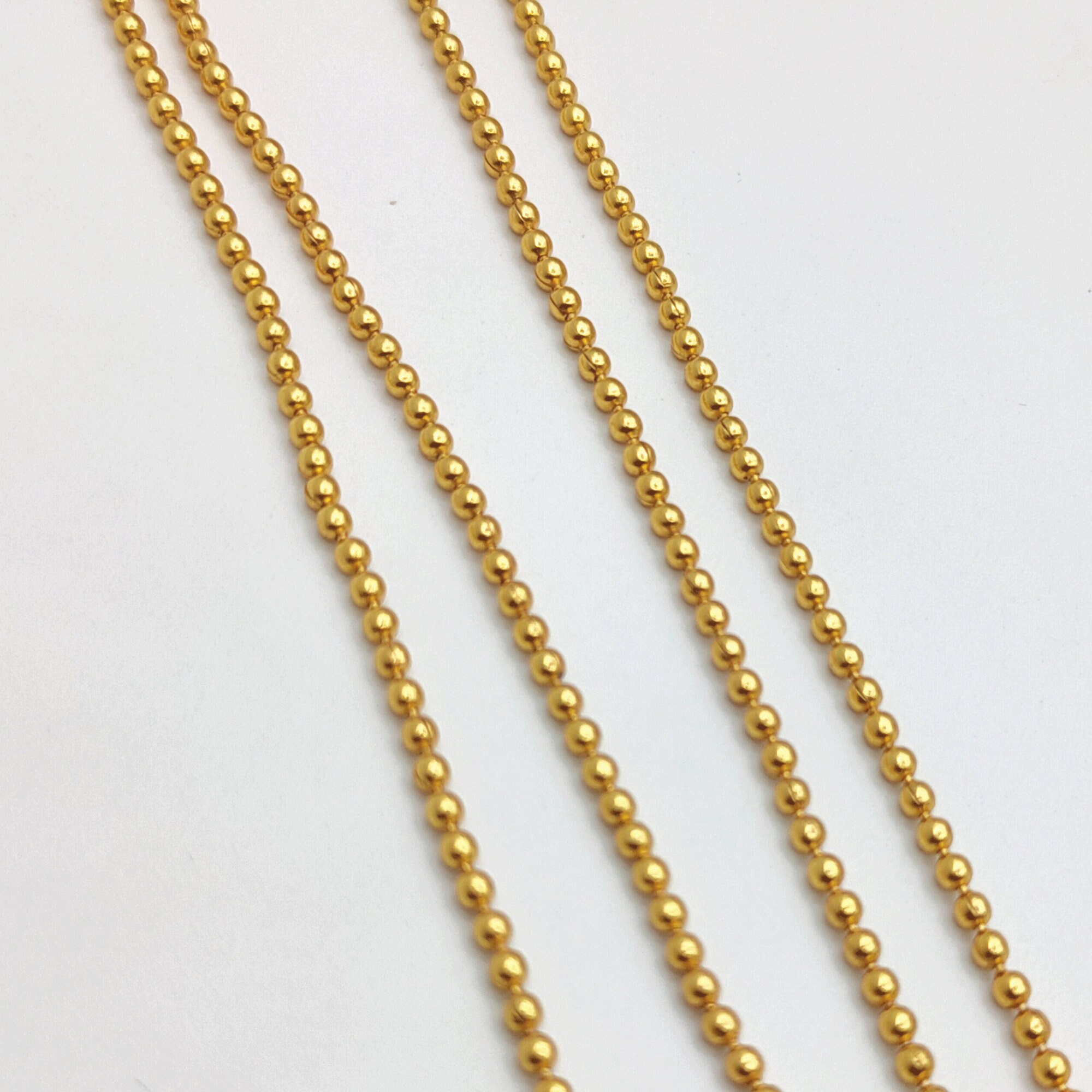 Copper Ball Chain, 1.5mm Cahin, Ball Chain, Beads Chain, Silver Chain, Gold Plated Chain