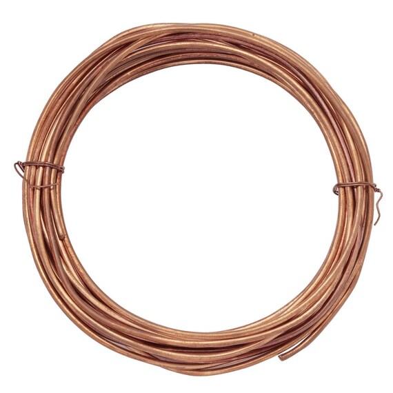 14 Gauge Round Copper Wire, Silver Plated, Gold Plated, Rose-gold Plated,  Bare Wire, Pack of 7 Mtrs, 5 Mtrs, 3 Mtrs, 2 Mtrs, Jewelry Wire 