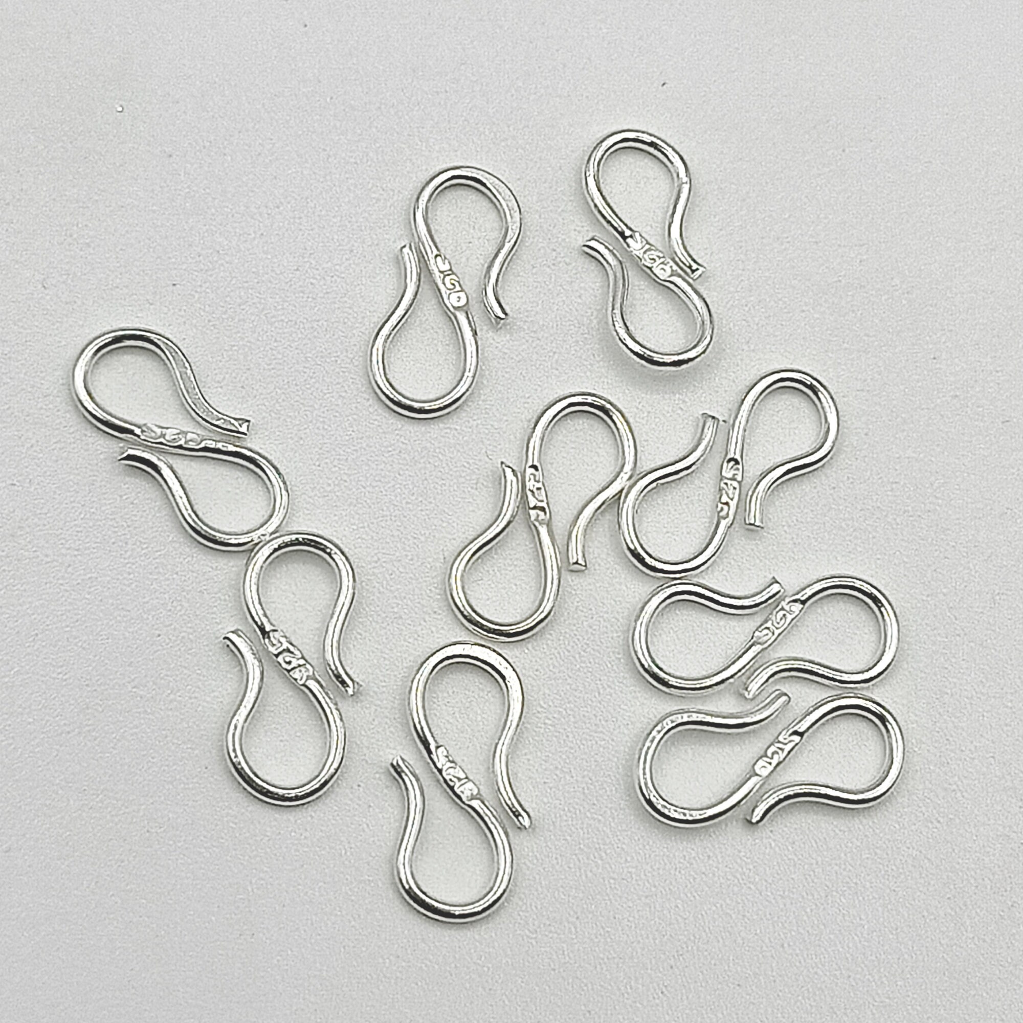 925 Silver S Hook, 14 Mm S Hook, Sterling Silver 925 Silver S Hook, 14 Mm S Hook, Sterling Silver