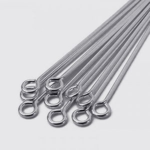 金メッキアイピン、アイピン、50 mmサイズのアイピン、ジュエリービーズピン、シルバーアイピン、ジュエリー製作ピン