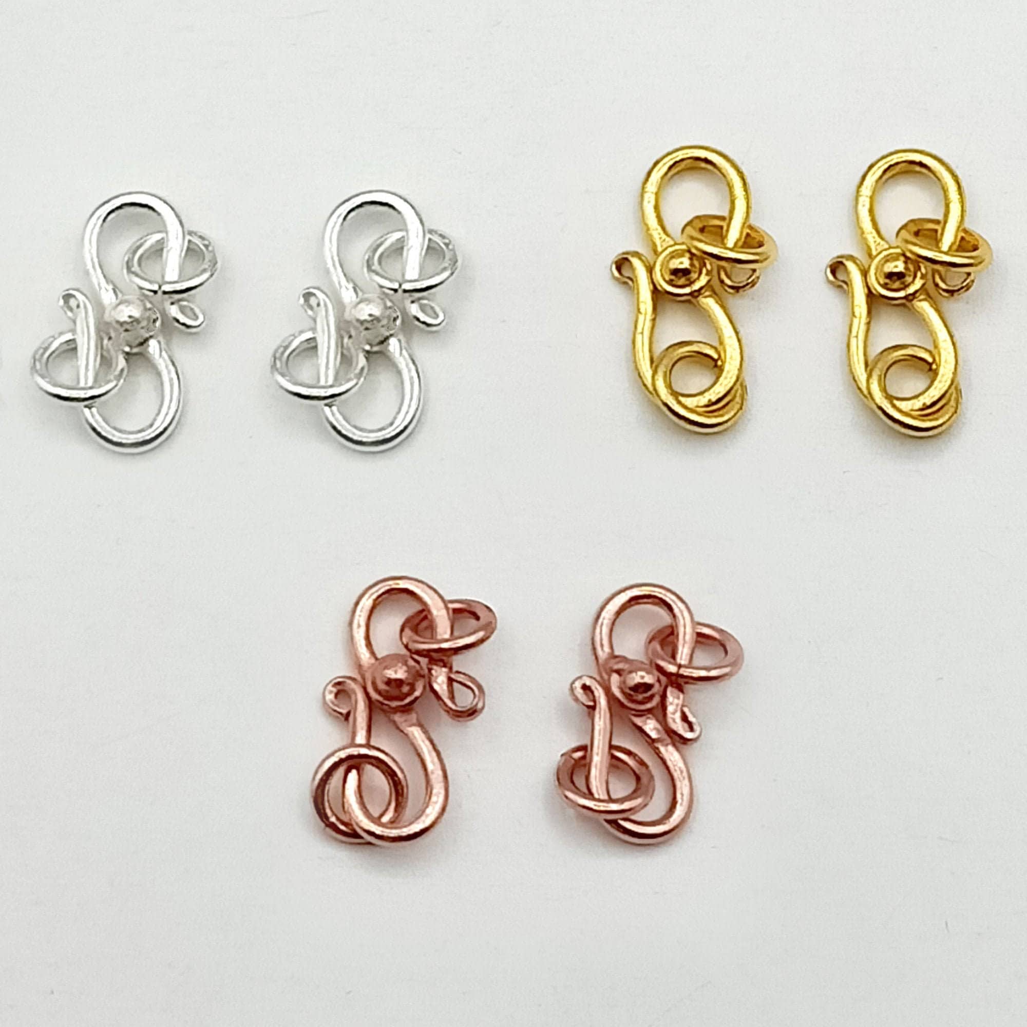 5 Pc S Clasp, Gold Plated S Clasp, S Hook With Jump Ring
