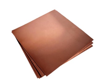 Copper Sheet For Stamping and Jewelry Making, Size 6x6 Inches