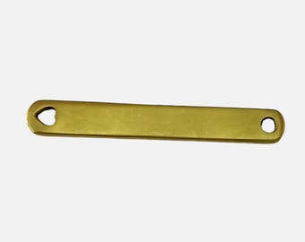 Brass Finished Blanks, Chain Pendant, Bar Pendant, Size 7x50 mm, Silver Plated, Gold Plated, Rose Gold Plated Tags, Bar Necklace