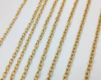 May include: Multiple strands of gold-colored chain, likely for jewelry making or crafting projects.
