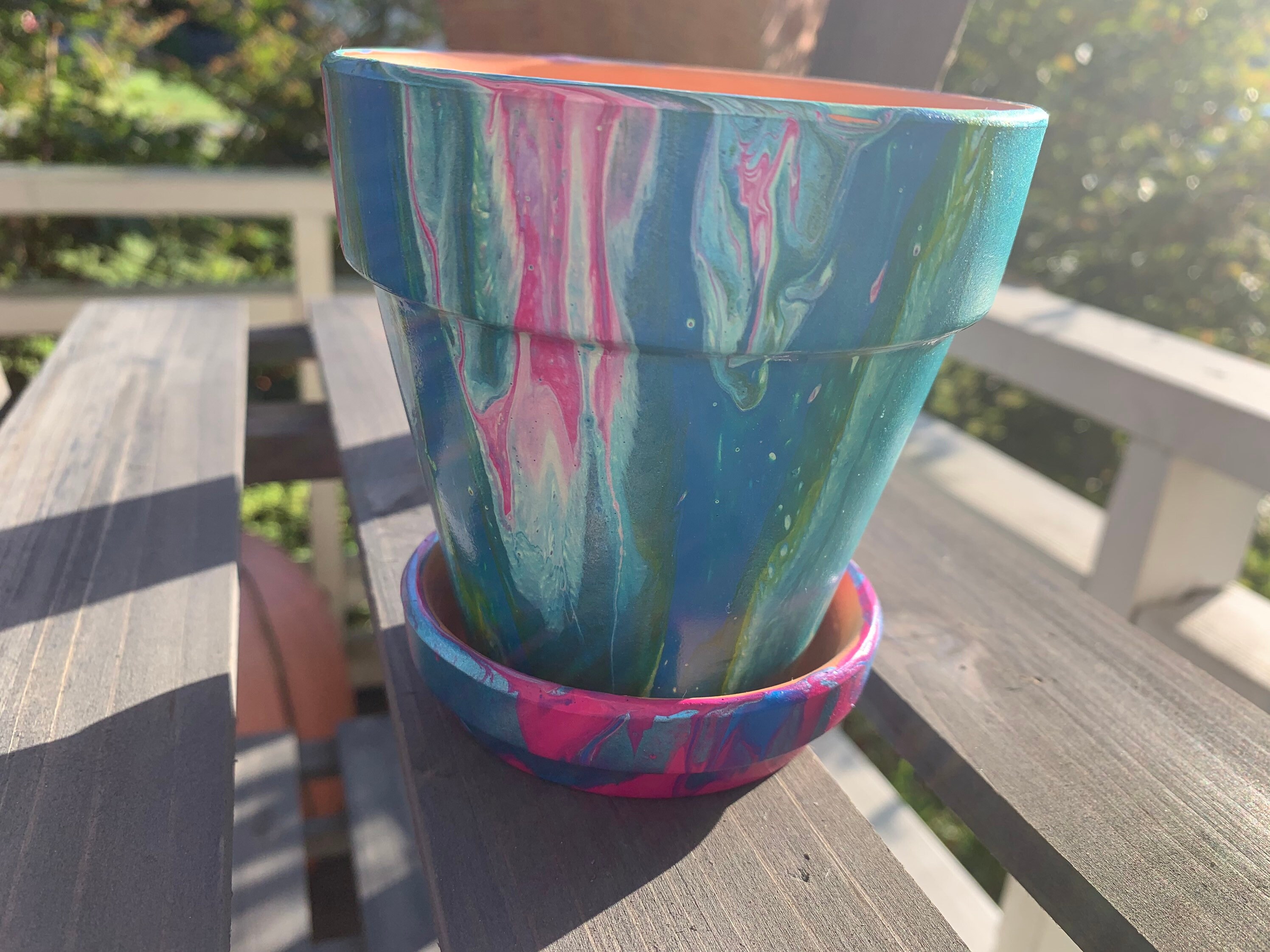 Pot de jardin en terre cuite peinte avec des peintures | Etsy