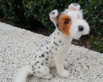 Dog Sculpture Commission - Custom Needle Felted Pet / Animal Sculpture Mixed Breed