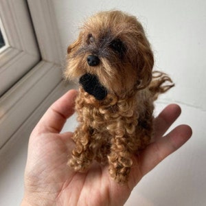 Personalised Cockapoo Sculpture - Custom Needle Felted Pet / Dog Sculpture