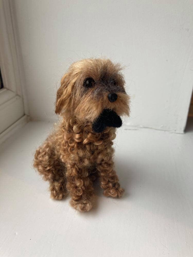 Personalised Cockapoo Sculpture - Custom Needle Felted Pet / Dog ...