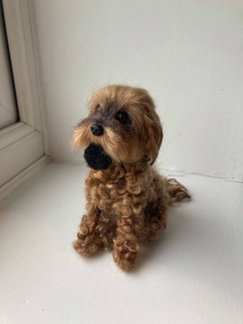 Personalised Cockapoo Sculpture - Custom Needle Felted Pet / Dog ...