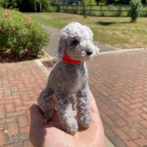 Personalisierte Bedlington Terrier Skulptur - Nadel gefilztes Haustier / Hundeskulptur Auftragsarbeit
