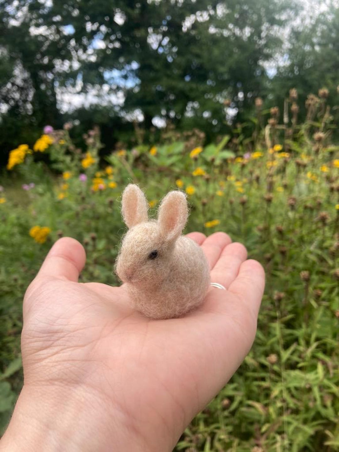 Miniature Felt Bunny – Handmade Needle Felted Bunny Rabbit, Wool Art ...