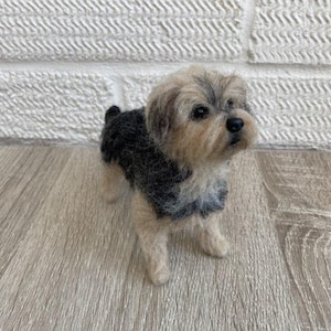 Personalised Yorkshire Terrier Felted Sculpture - Custom Pet / Dog Commission