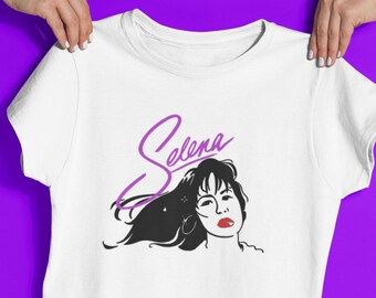 selena purple shirt