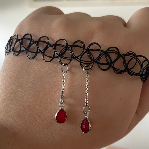 Vampire Blood Drip Necklace, The vampire diaries, Damon Salvatore, Stefan Salvatore, Elena Gilbert, TVD, vampire, choker