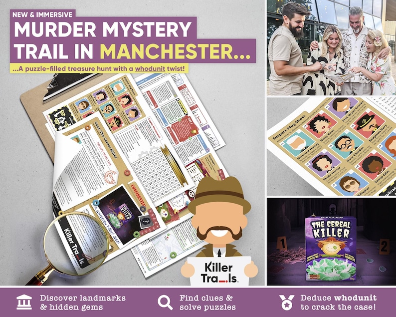 Manchester Murder Mystery Trail / Emocionante búsqueda del tesoro llena de acertijos de Killer Trails imagen 1