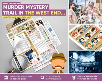 Ruta de misterio y asesinato en el West End de Londres / Emocionante búsqueda del tesoro llena de acertijos de Killer Trails