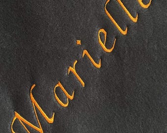 Personalised name fleece throw blanket