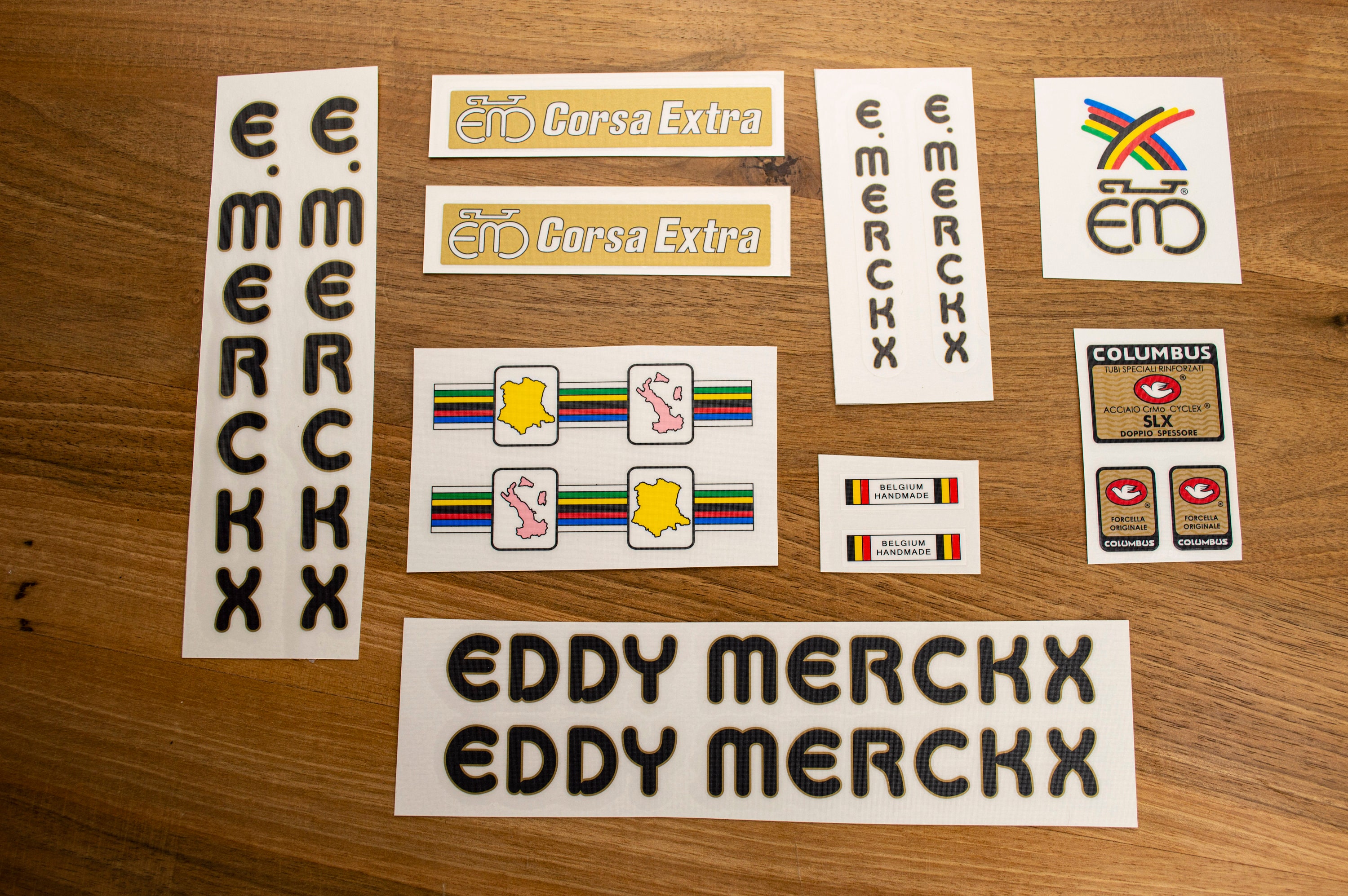 Lot D'autocollants Eddy Merckx – Décalcomanies Vélo – Stickers D'origine Neufs
