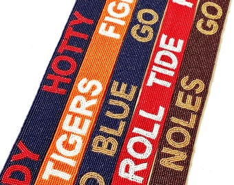 College Beaded Game Day Purse Straps