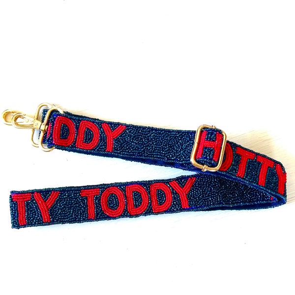 Adjustable Beaded Hotty Toddy Gameday Strap/College Purse Strap/Graduation Gifts/Gifts for Her/Ole Miss Beaded Strap/Gameday Accessories