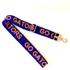 Adjustable Beaded GO GATORS Gameday Strap/College Strap/Crossbody Strap/Gameday Accessories/Gifts for Her/Graduation Gifts/UF Strap