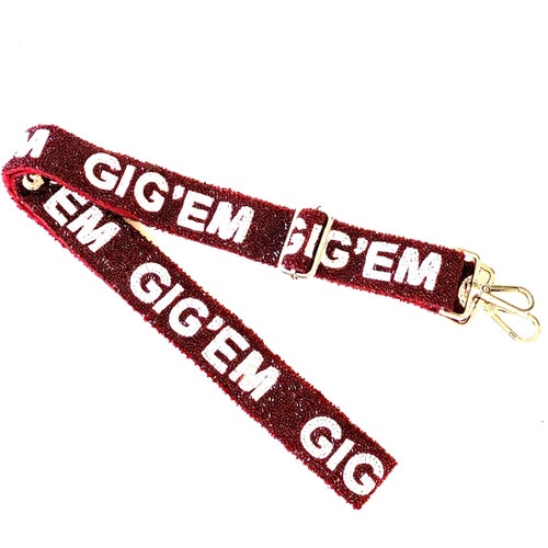 Beaded Gameday Strap Hand Beaded Go Vols Gig Em Geaux Etsy