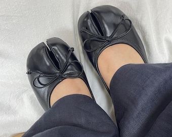 Tabi Ballerinaskor, Handgjorda Skor, Dam Mary Janes, Tabi Skor med Split Toe