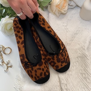 Velvet Ballet Flats For Women Handmade Vintage Shoes Ballerina Shoes