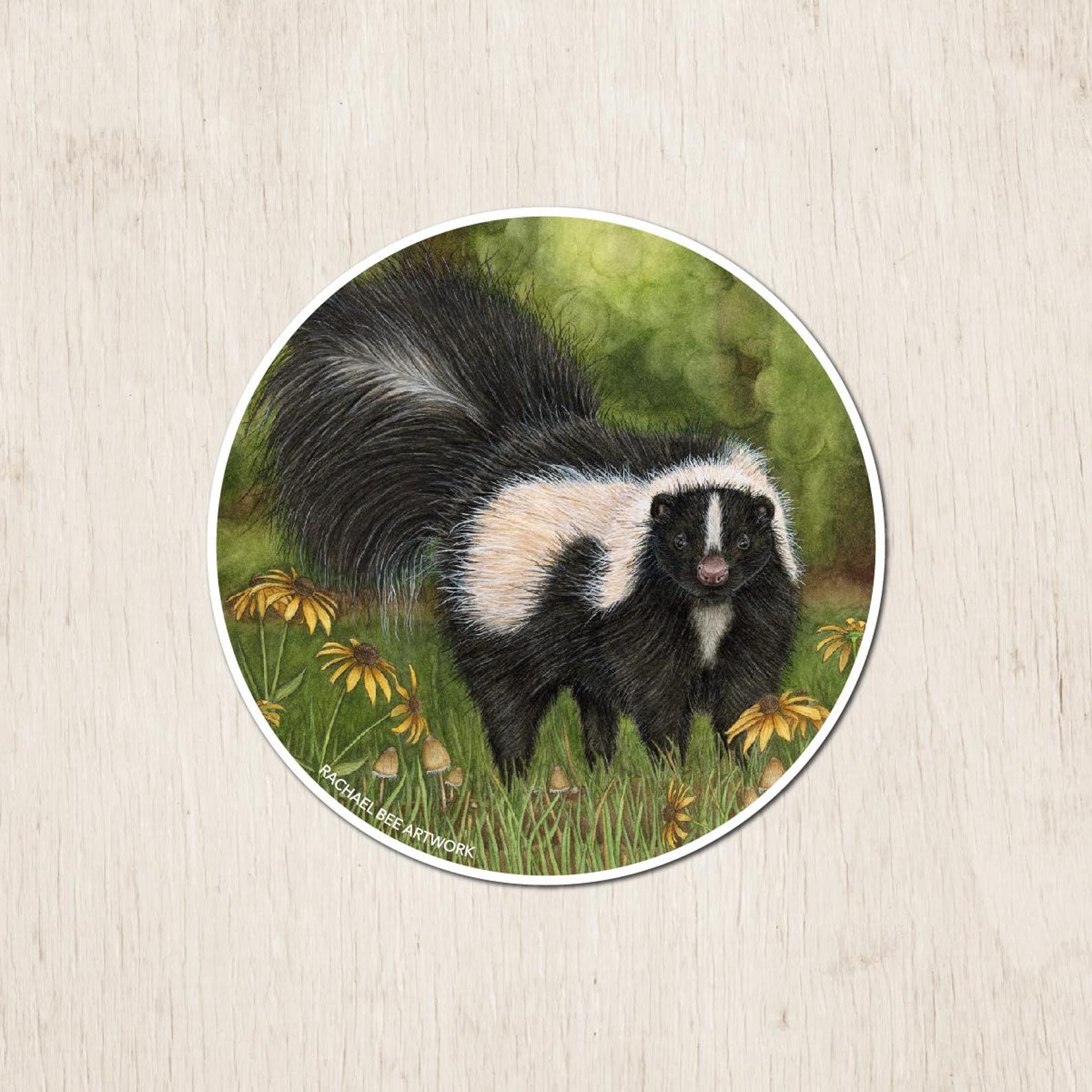 Skunk Sticker Striped Skunk Sticker | Skunk Sticker | Wildlife Sticker | Skunk Gifts ...