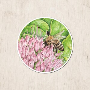Honey Bee Sticker | Watercolor Art Sticker | Watercolor Honey Bee | Bee Sticker | Bee Gifts | Save the Bees,