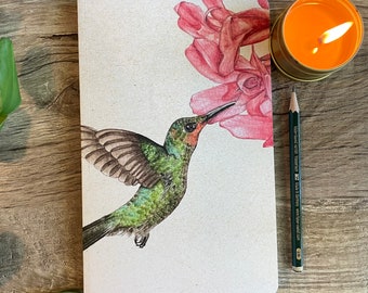 Colibrí Dot Grid Journal - Colibrí / Regalos de pájaros / Diario de naturaleza / Amantes de la naturaleza / Amantes de los pájaros / Regalos de colibrí / Regalos de pájaros