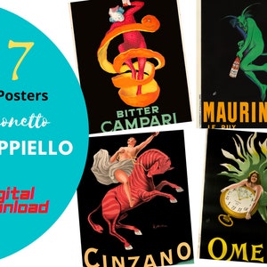 Leonetto Cappiello Vintage Collection: 97 Digital Posters Set
