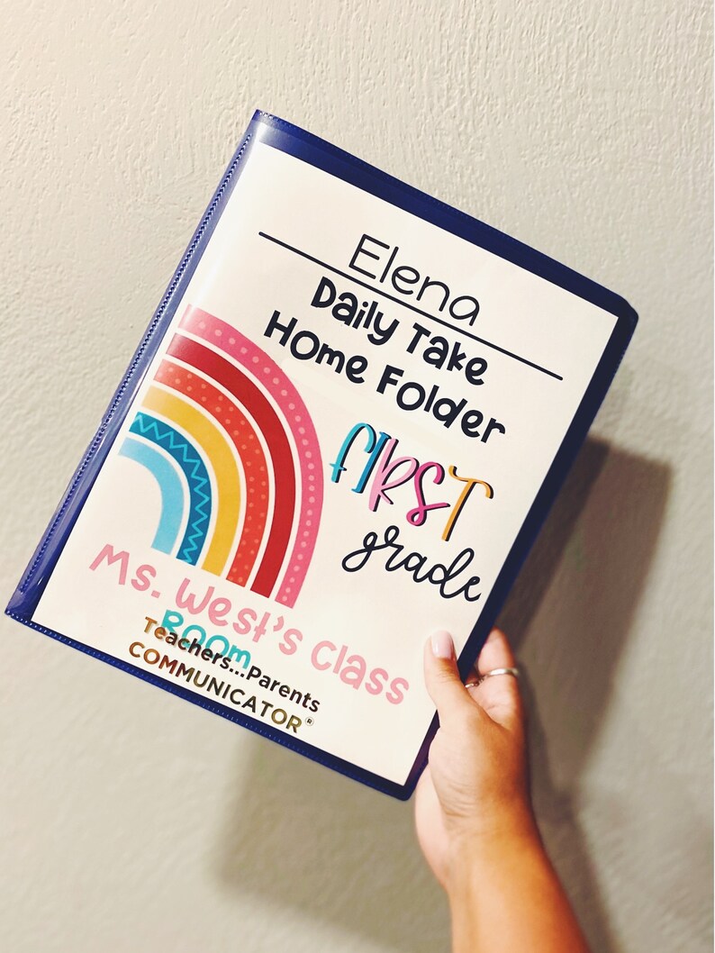 Classroom Take Home Folder Covers Printable Editable Etsy